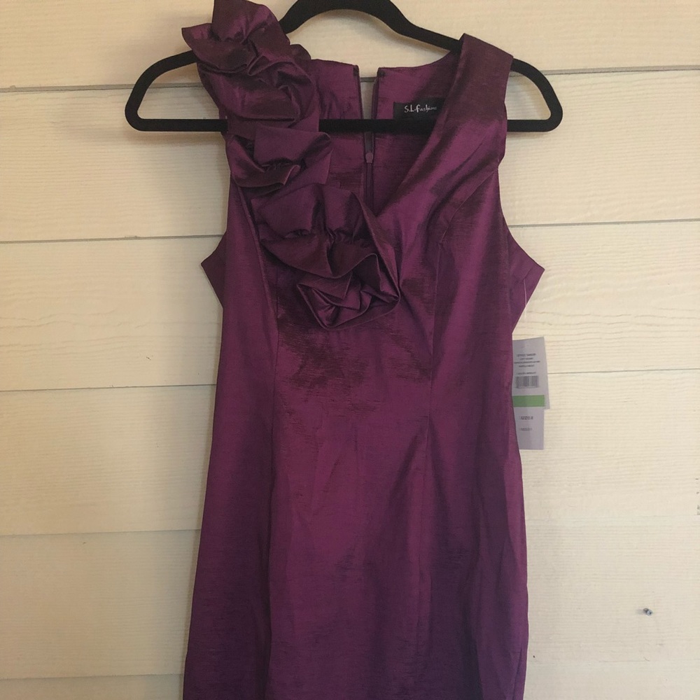 SL Fashions Purple Dress Size 8